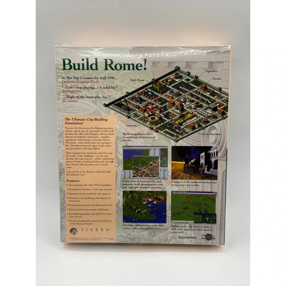 Caesar II‎ Sierra Mac PowerMac CD-ROM Big Box Vintage 1995 New Sealed